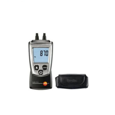 Áp suất chênh lệch - Piezoresistive Dải đo: 0 đến 100 hPa Độ chính xác: ± 0.03 hPa (0 đến 0.30 hPa) ± 0.05 hPa (0.31 đến 1.00 hPa) ± (0.1 hPa + 1.5% mv) (1.01 đến 100 hPa) Độ phân giải: 0.01 hPa Thông số kỹ thuật chung Kích thước: 119 x 46 x 25 mm Nhiệt độ hoạt động: 0 đến +50 ° C Bảo vệ: IP40 Đơn vị: hPa, mbar, Pa, mmH2O, inH₂O, inHg, mmHg, psi, m/s, fpm Áp suất tĩnh tối đa: 500 mbar Tốc độ đo: 0.5 giây Loại pin: 2 pin tiểu AAA Tuổi thọ pin: 50 h (trung bìn, không có đèn chiếu sáng màn hình) Nhiệt độ bảo quản: -40 đến +70h ° C Trọng lượng: 90 g (có pin và nắp)